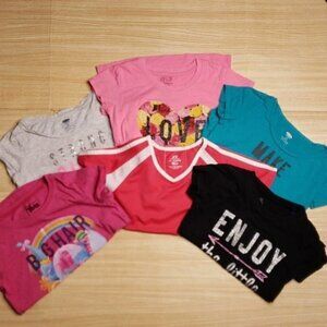 Unbranded Girls Short Sleeve 6 Shirt Bundle 6-6X